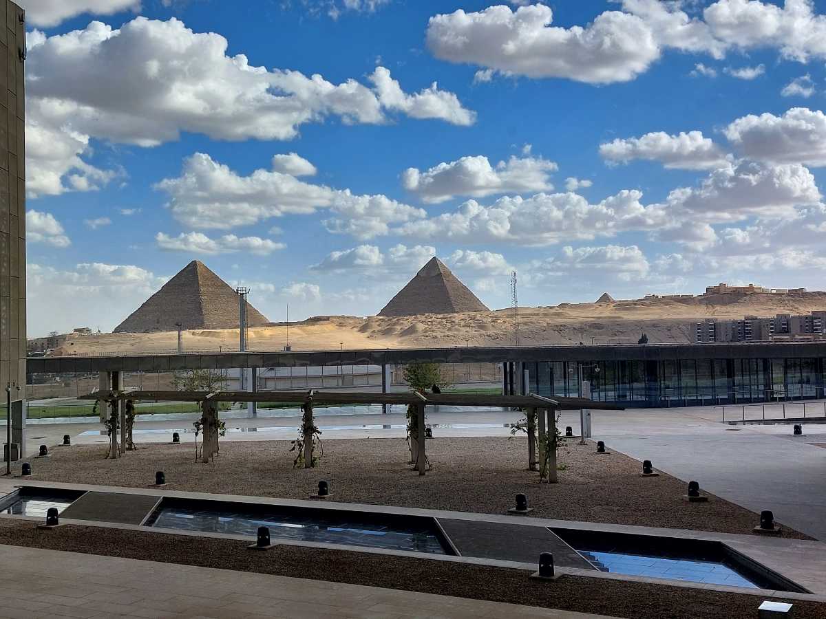 The GEM Fine Dining Terrace with a direct view of the Pyramids of Giza
