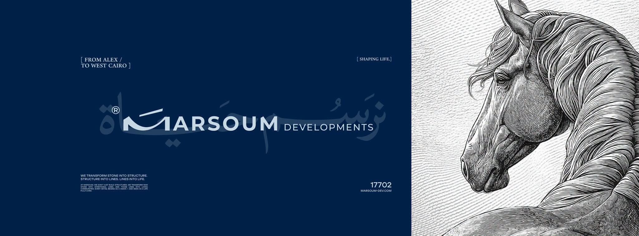 Marsoum Developments — From Alex to West Cairo · THE NEW MAP brand artwork